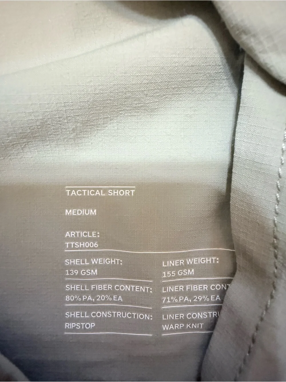 Ten Thousand Tactical Short - Taupe with Black Waistband